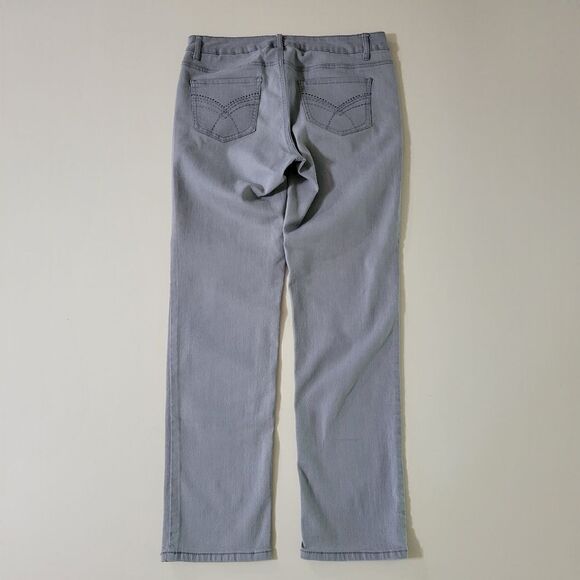 Roz & Ali Gray Straight Leg Denim Jeans - Picture 11 of 13